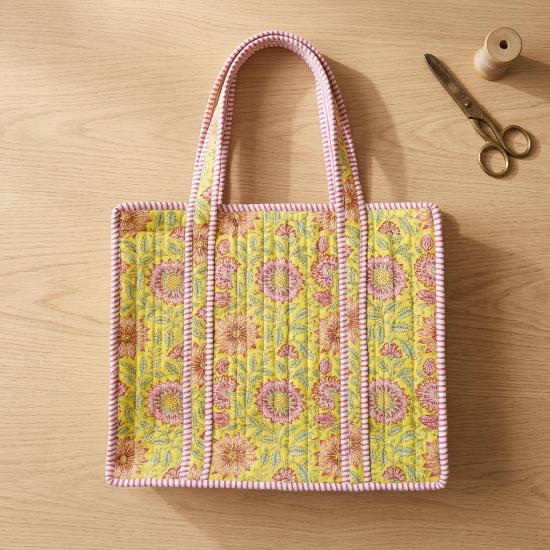 Shoulder Bag usalover925 Multicolor Quilted Cotton Hand Printed Shoulder Bags 148