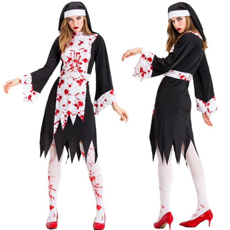 Halloween Horror Bloody Vampire Zombie Costume Decoration Women's Adult Party Orgy Costumes Performance Costumes