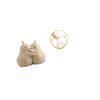 Hugging Crystal Pear Ball Book Stand Ceramic Metal Bookend Fine Workmanship Sculpture Desk Ornament