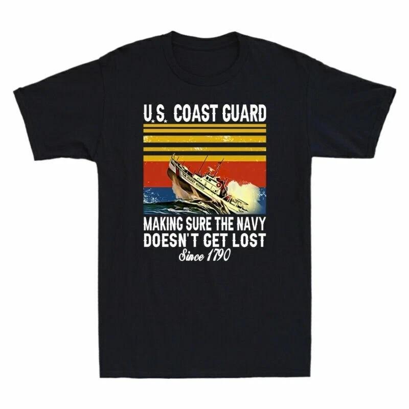 US Coast Guard Making Sure The Navy Doesnt Get Lost Since 1790 Vintage TShirt S