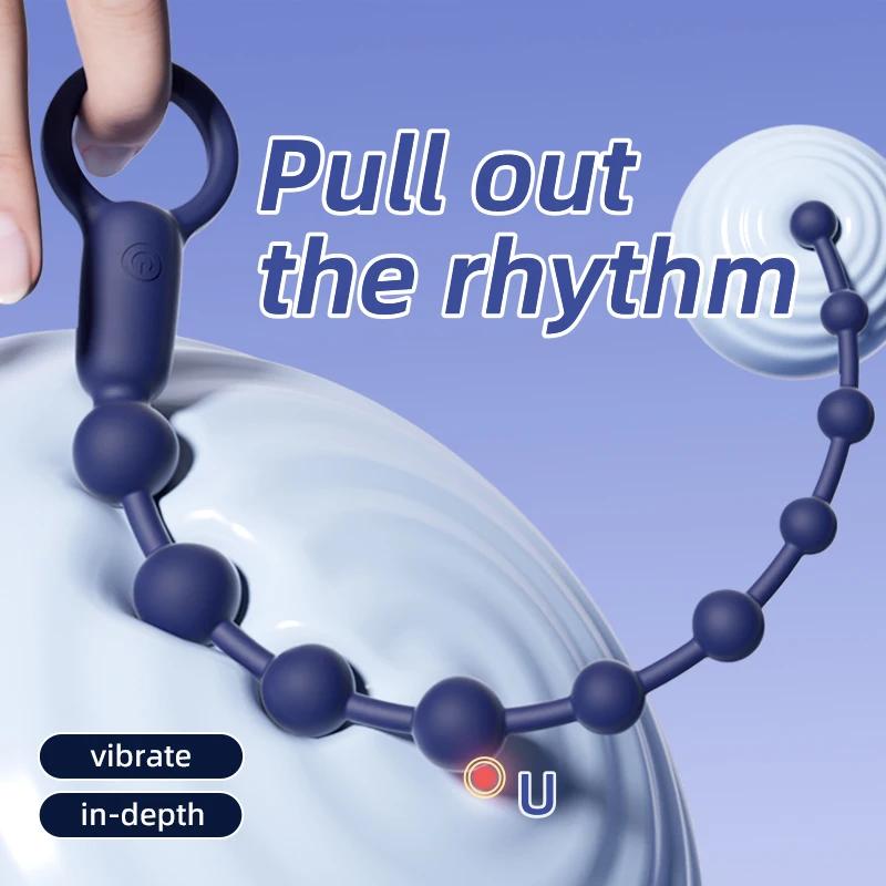 10 Vibrierende Zugperlen Analplugs Offener Anus Vorhof Kleiner Schwanz Arschlochstöpsel Erwachsene Männliche Prostata Massage Erwachsene Sexspielzeuge 18+