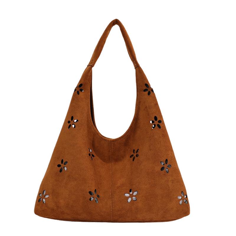 Tote Bag Retro Mother-Daughter Bag Hollowed-Out Trendy Single Shoulder Crossbody Bag