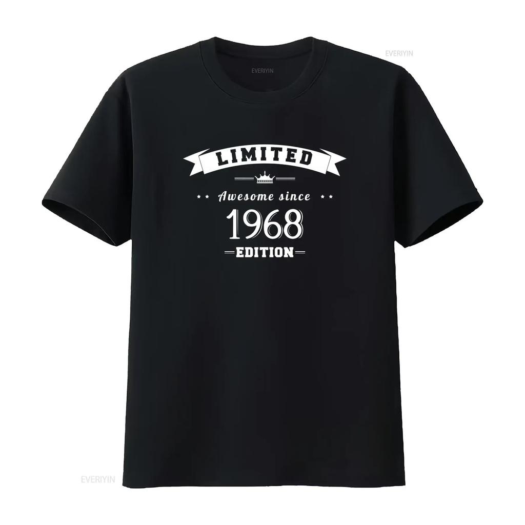 55th Birthday T Shirt Limited Edition Awesome Since 1968 100 Pre Shrunk Cotton vintage Washed Stylish Versatile graphic