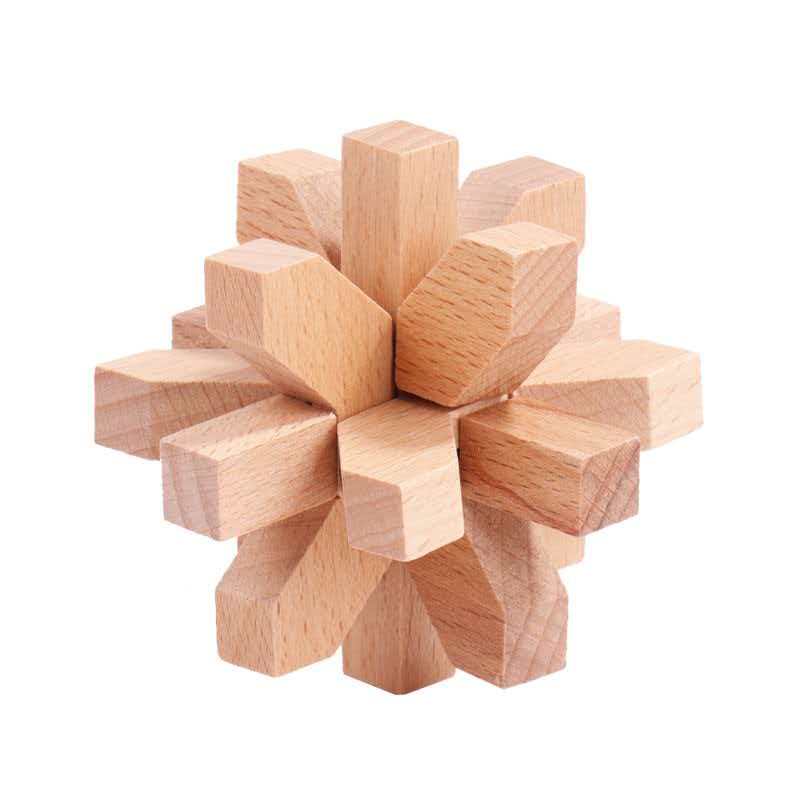 Luban Lock Meihua Shaped Kids Adults Interlocking Puzzle Iq Educational Gifts Disentanglement Brain Teaser Mind Challenge