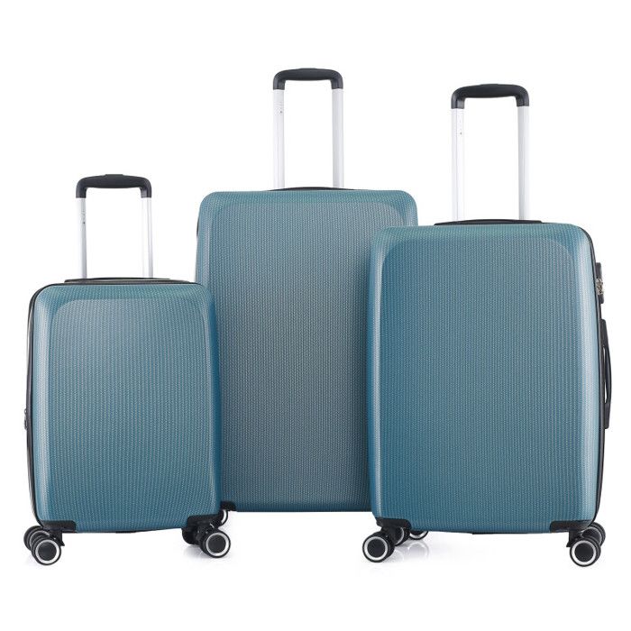 Lot de 3 valises Extensible Rigide Trolley Polycarbonate - LYS Paris 379/3 - Menthe