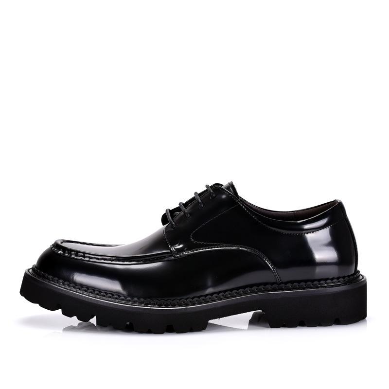 Men's Spring & Autumn British Style Patent Leather Slip-On Shoes for Business & Wedding