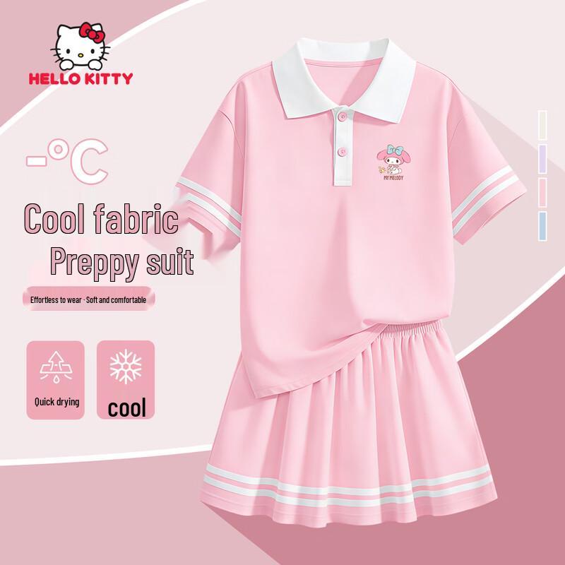 Hello Kitty Girls  Quick-Dry Polo & Shorts Set 130