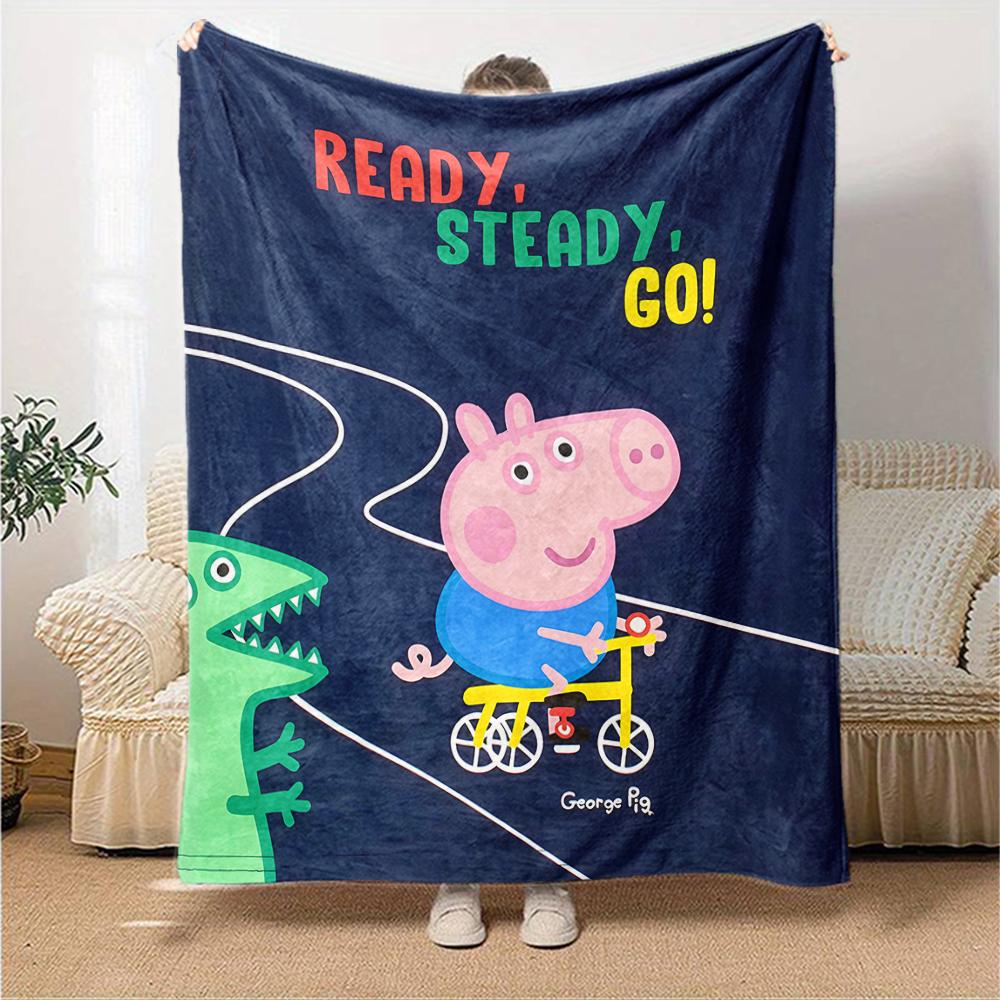 1pc Pink Pig (8) Blanket, Gift, for Men and Women, Soft Blanket, Good for Sofa Bed Couch Travel, Lightweight Flannel Blanket