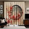 Sakura Curtains Hd Digital Print Sheer Polyester Living Room Bedroom Asian Design Pocket Rod Top Elegant Darkening Made Of Window Treatment