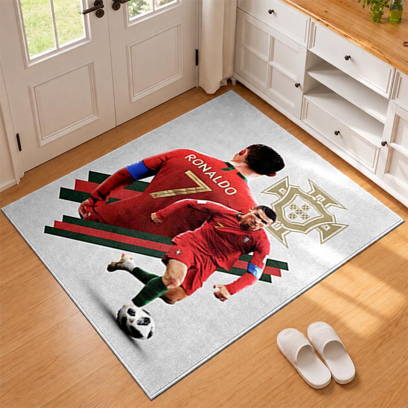 Cristiano Ronaldo Carpet Door Mat for Living Room or Bedroom Protective Mat Under Chair Office Decoration Christmas Gift Birthday Present