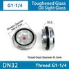 1Pcs G1/4 G3/8 G1/2 G3/4 Oil Sight Window Male Thread G1 G1-1/4 G1-1/2 BSP NPT Oil Level Sight Glass Tempered Glass Aluminum