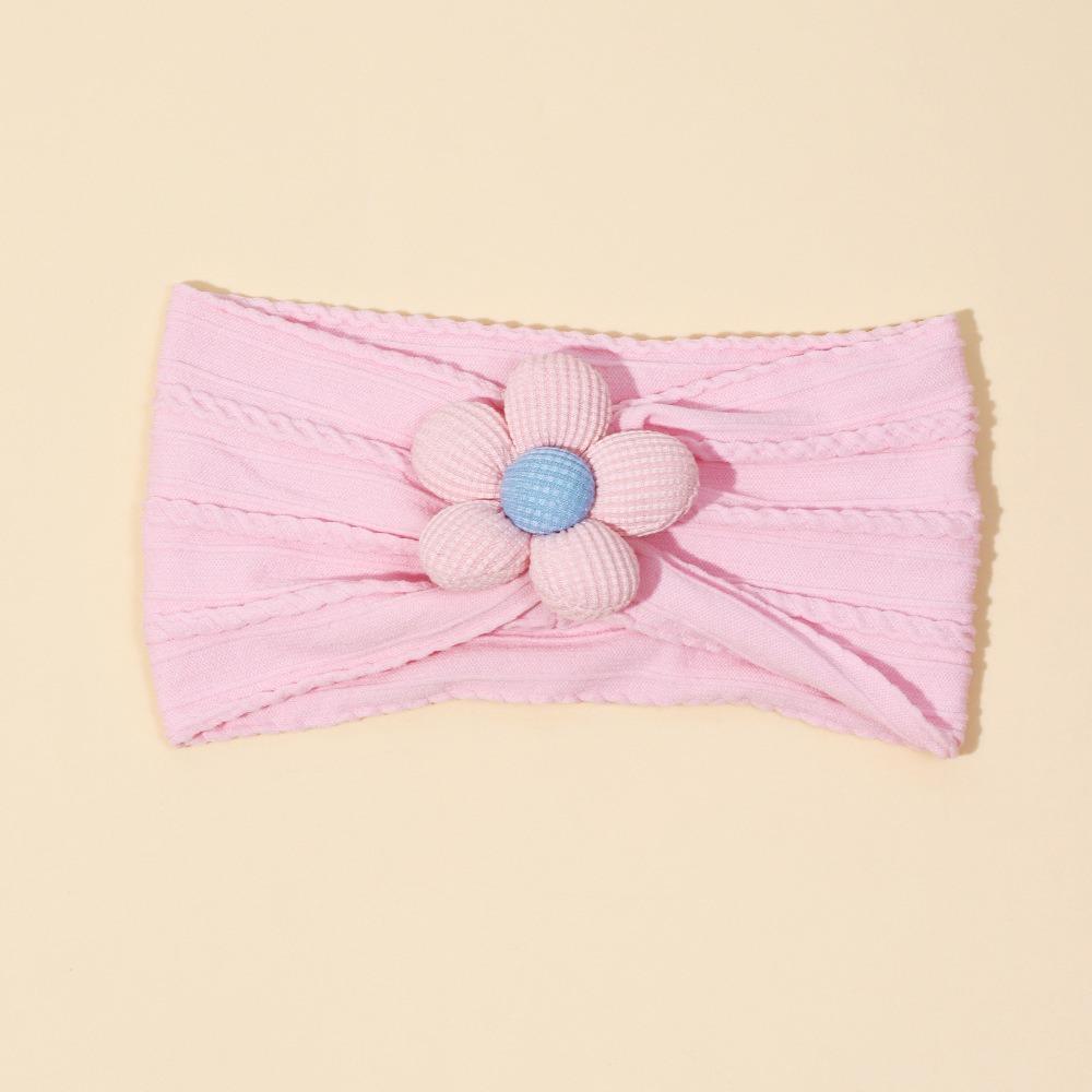 Cute Flower Infant Baby Wide Headband Soft Stretchy Elastic Baby Girl Headscarf Nylon Newborn Head Wrap