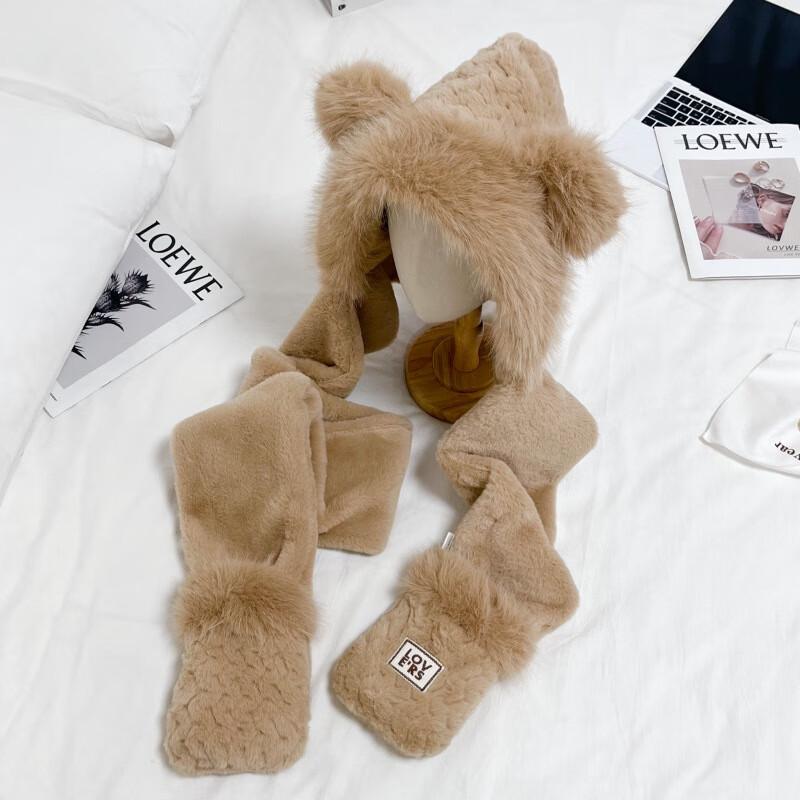 Милый плюшевый набор: шапка, шарф и перчатки с пандой 1