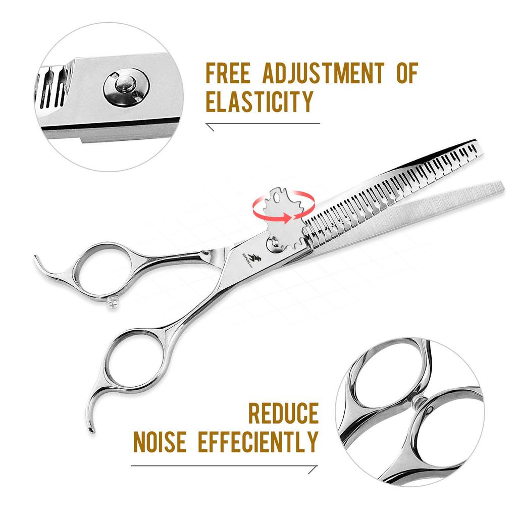7-inch Curved Pet Grooming Thinning Scissors