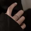 Korean Style Hollow Open Adjustable Women's Chain Ring - Trendy, Fashionable, Stackable Index Finger Ring