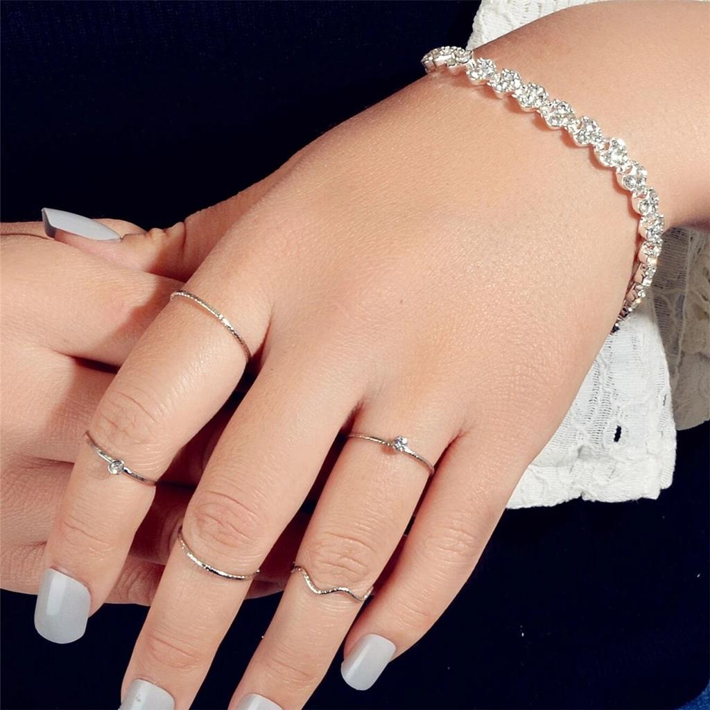 Nytt sett, Halering romersk armbånd, Åpen pekefingerring, Parringarmbånd for kvinner.