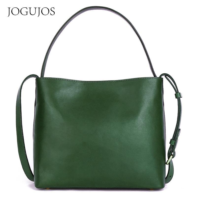 

JOGUJOS кожаная женская сумка через плечо большой вместимости кожаная сумка подмышку для поездок на работу для девушек сумка-мессенджер 22.5*26.5*12cm зелёный