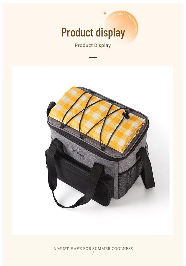 Oxford Cloth Multifunctional Insulated Picnic Bag - Large Capacity, Waterproof, Ideal for Outdoor Camping