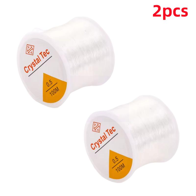 2pcs Elastic Thread 100m/Roll Fashionable Bracelet Thread For Bracelet Hand DIY High Rebound Bead Thread for Sewing