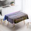 Seaside Scenery Tablecloth Natural World   Anti-Stain Waterproof Rectangular Kitchen Table Home Decoration