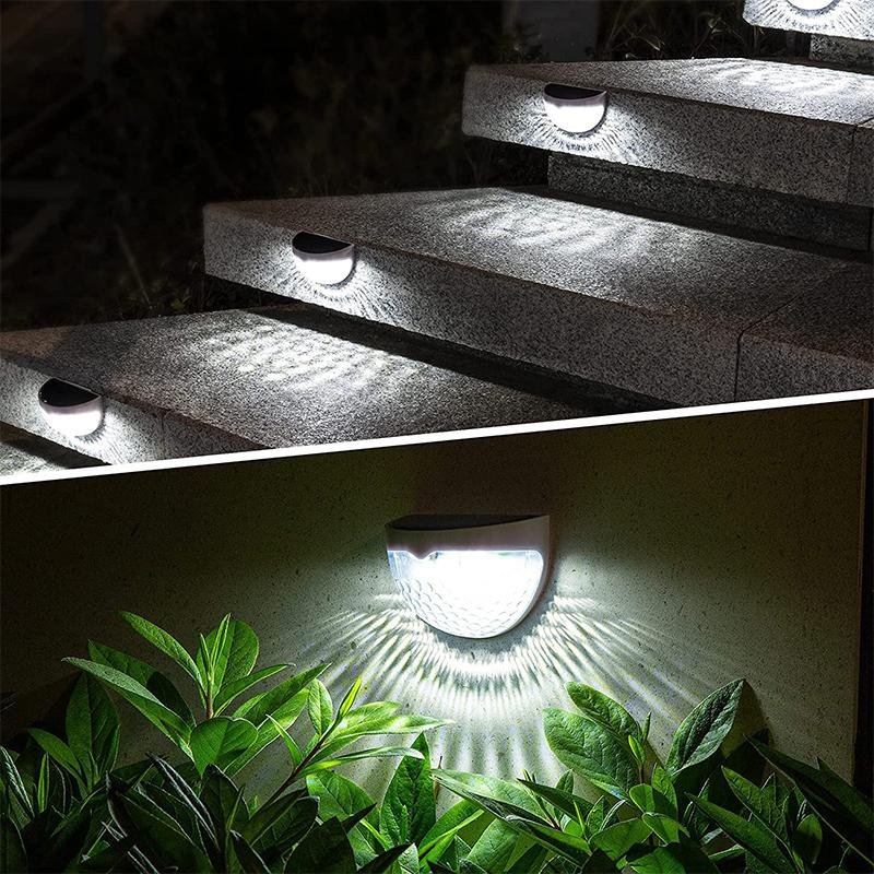 Led Solar Fence Lights Outdoor Waterproof Wall Lights Corrugated Lights For Fence Terrace Garden Path Decorative Lights