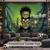 Frankenstein's Monster Personalized Tapestry Support Custom Name, Wall Art Home Decoration