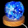 LED Lamp In Blue Agate Agate Tumbled Stones 7 - 8cm Diameter 450 Gr Approx