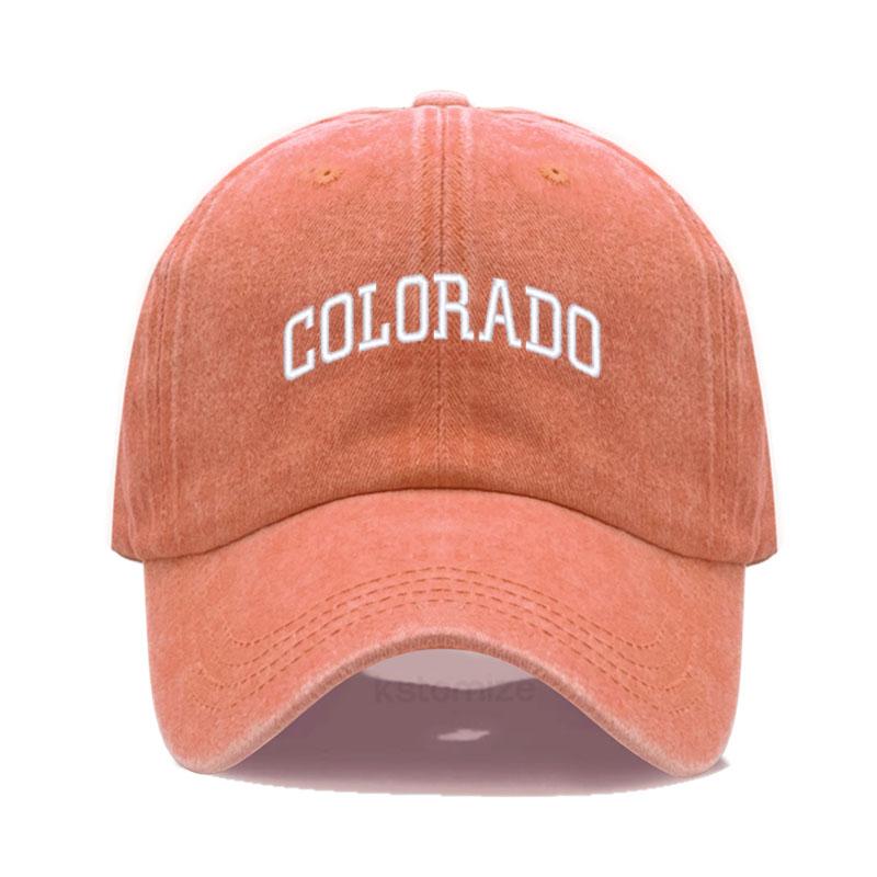 Cappellino da baseball unisex in morbido cotone con ricamo LETTERA COLORADO Regolabile Unisex Cappellini Sportivi Casual per Donne Uomini