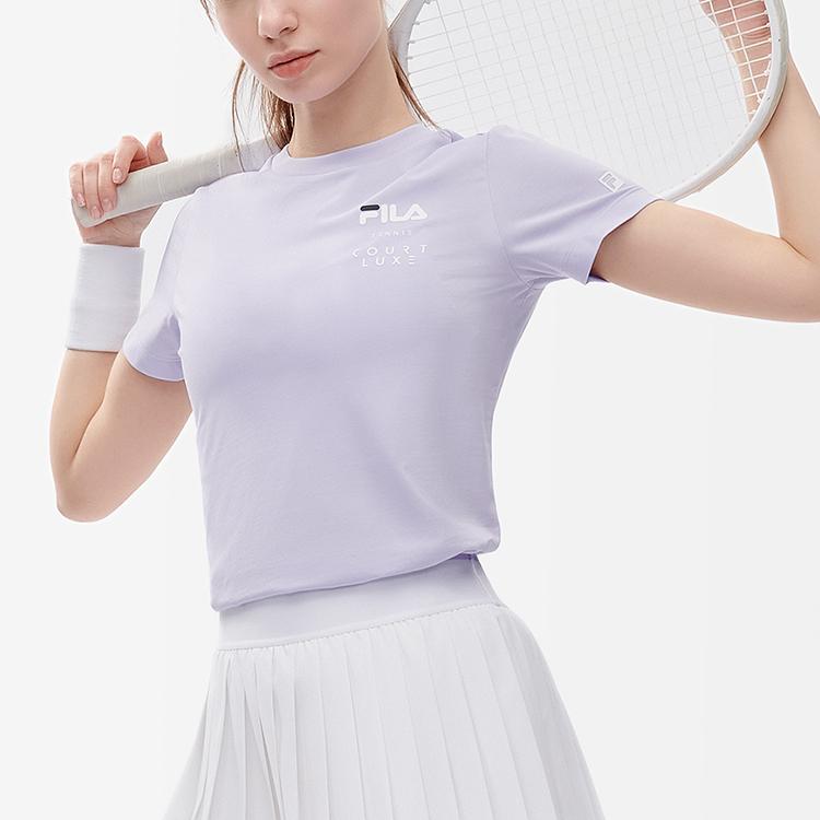 New FILA Athletics T Shirt Women's Light Purple A11W223111F-PU