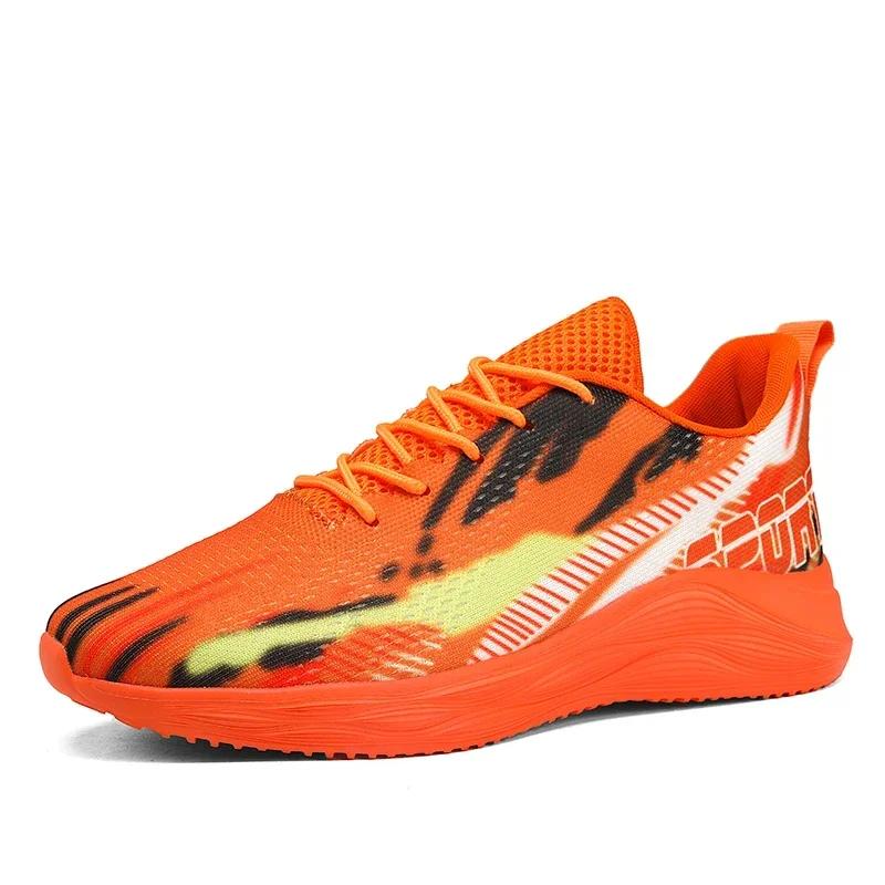 

YRZL Повседневная обувь для пар Весна Осень Женские сетчатые спортивные кроссовки для бега на открытом воздухе Дышащие легкие мужские кроссовки с мягкой подошвой 46 оранжевый