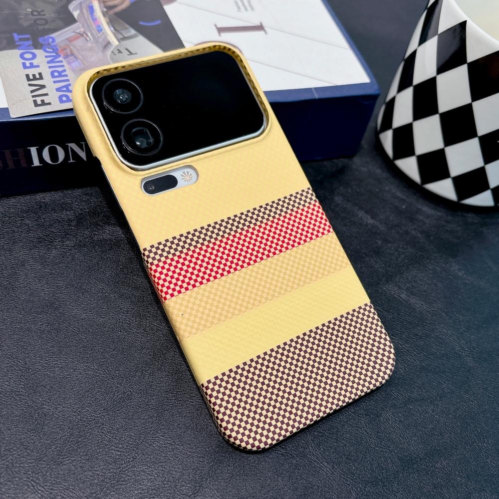 Luxury ForMagsafe For XiaoMi Mi 17 15T Pro Max Carbon Fiber Line Texture Phone Case Wireless Charge Frameless PC Magnetic Cover