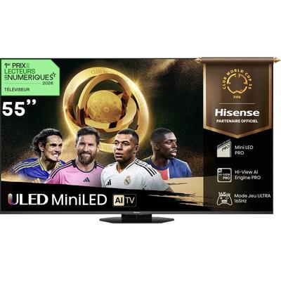 TV Mini-LED QLED - HISENSE - 55U8Q - 4 000 Nits - 165Hz - Smart TV VIDAA U9
