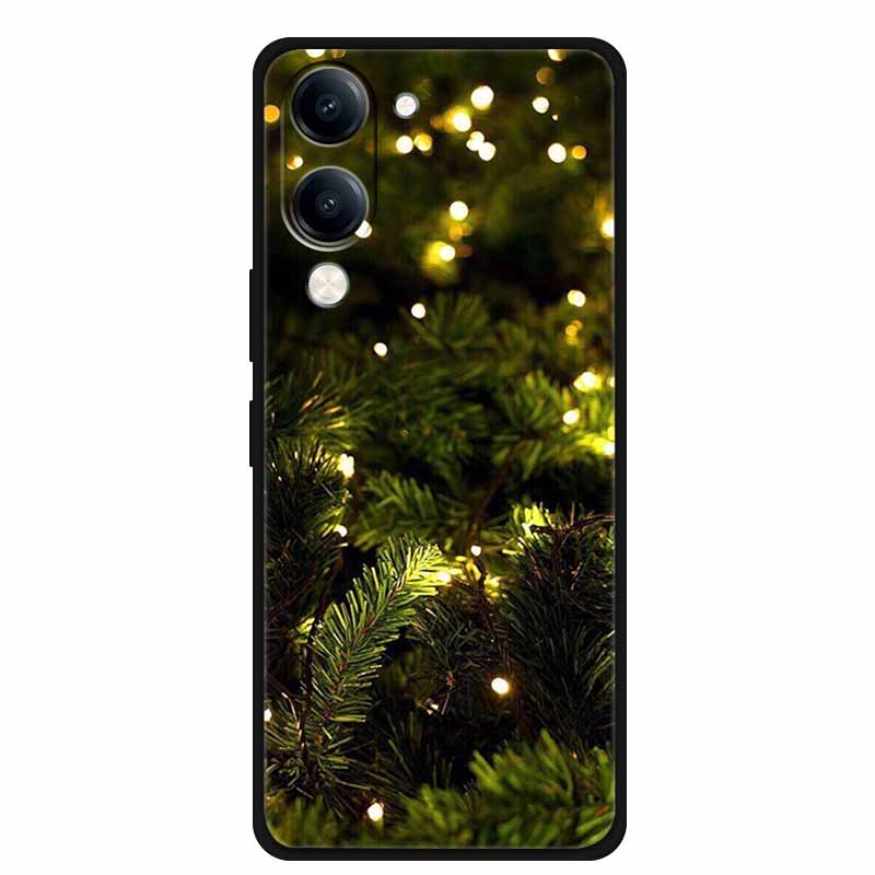 Christmas Case For Vivo Y04 Y04S Y37C Soft Silicone Phone Cover Funda For Vivo Y 04 04S 37C Black TPU Protective Bumper Casing