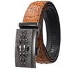 Men'S Genuine Leather High-End Black Crocodile Pattern Belt Business Automatic Buckle Belt Men'S First Layer Cowhide Belt