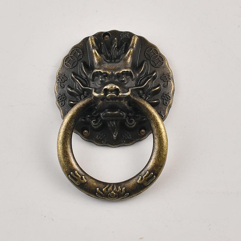 Antique Lion Head Handle Zinc Alloy Small Size Chinese Style Drawer Pull Handle