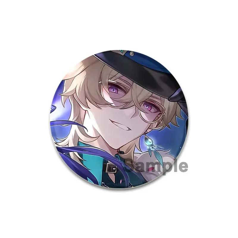 

32/44/58 мм Honkai Star Rail Брошь на рюкзак Asta Hook Kafka Arlan мультфильм косплей значок на лацкан булавки для одежды аксессуары подарок 44mm