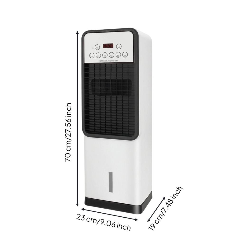 Tall Heat Fan with Remote Control Clear Digital Display, Quiet LowProfile, for Living Room