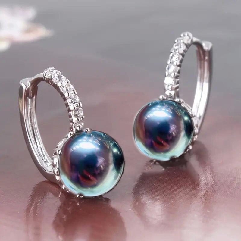 BELLA BOX Stylish Atmosphere High-grade Pearl Earrings Female Temperament Hong Kong Style Personality Trend Wind Ear Buckle