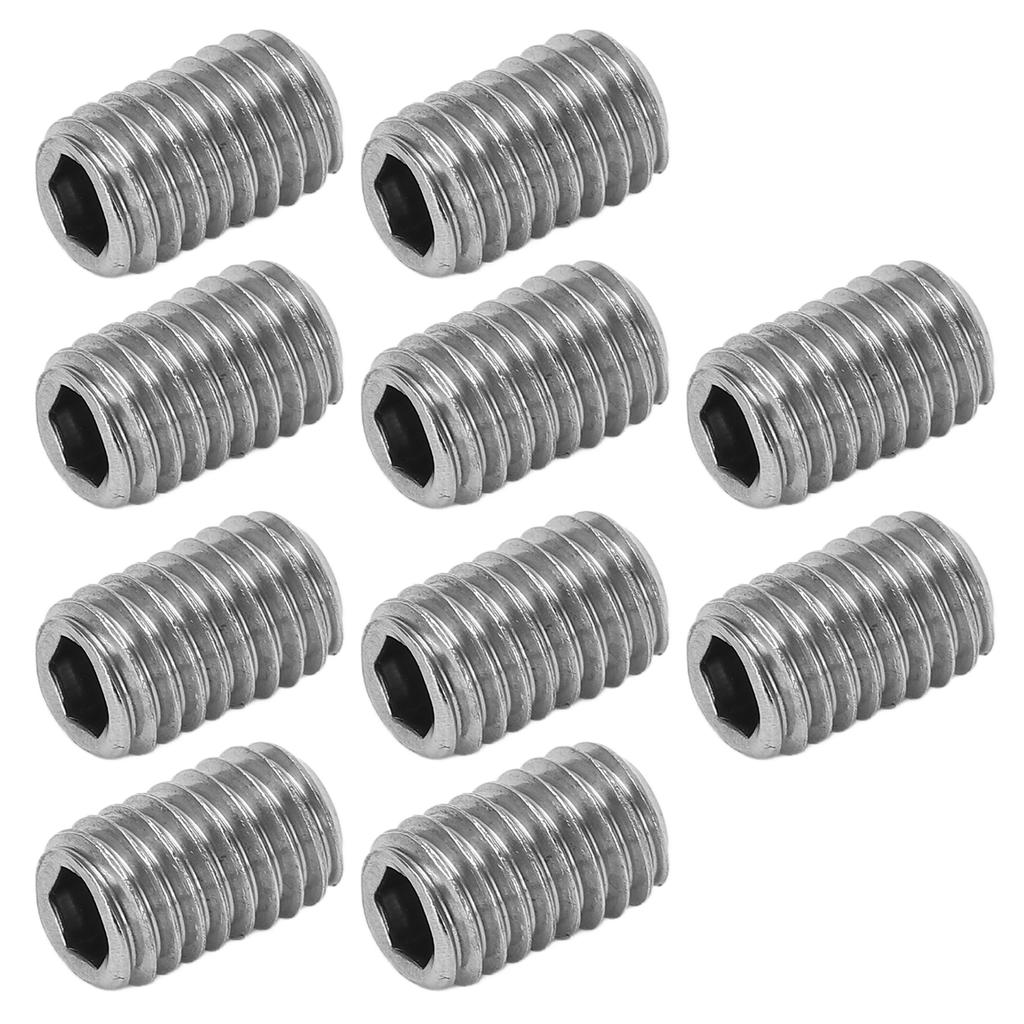 10Pcs 304 Stainless Steel M5 Surfboard Fin Key Grub Screws Fin Replacement Grub Screws
