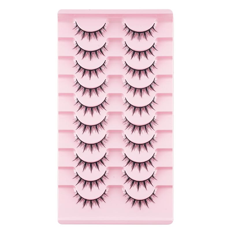 Dichte schwarze falsche Wimpern - Natürlich, voller Streifen für Cosplay/Comic, ideal für Anfänger und Cross-Border-Stile.