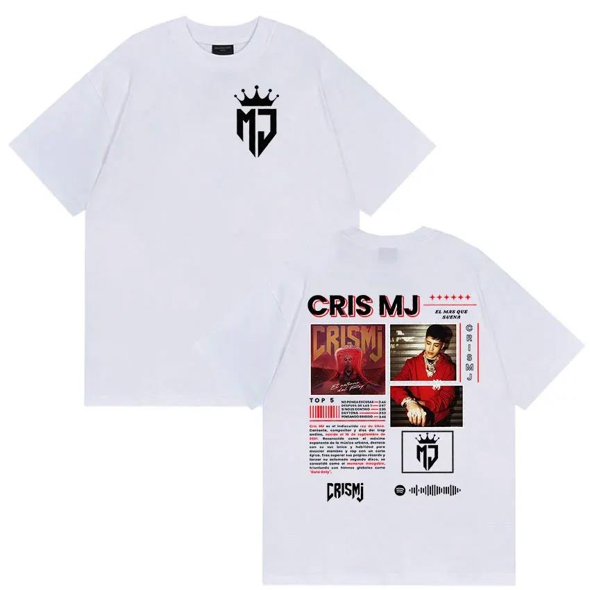 Rapper Cris Mj Album 2026 Graphic T Shirt Unisex Hip Hop Vintage Oversized T-shirts Summer High Quality Cotton T-shirt Streetwear