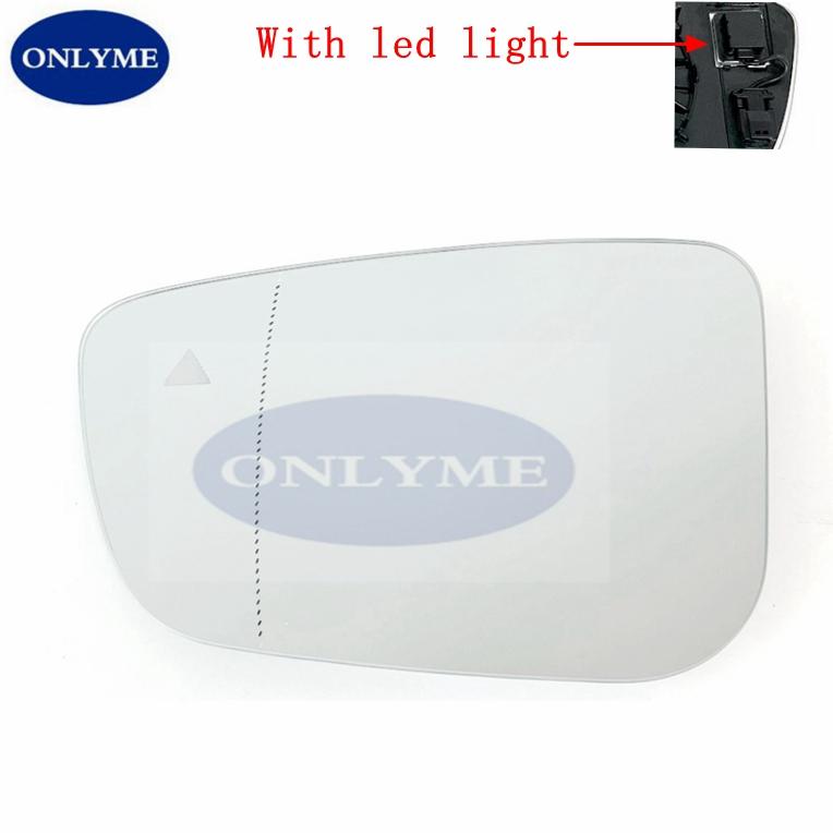 Car Wide Angle Heated Mirror Glass With Blind Spot Warning for BMW Series 3 G20 G21 / 5 G30 G31 / 6 G32 / 7 G11 G12 2015 -