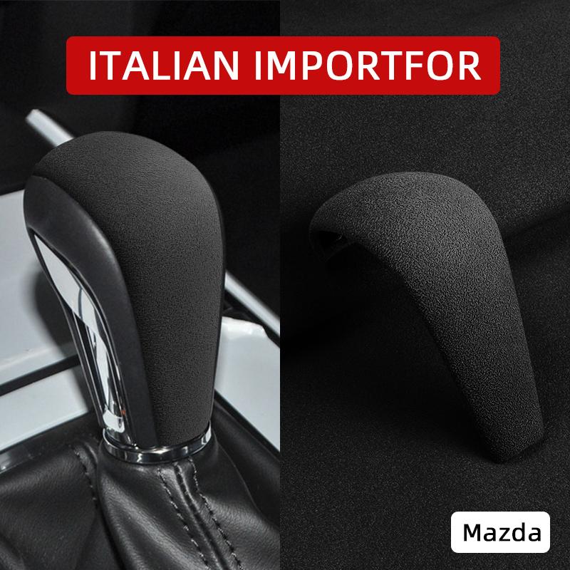 1PC Shift Knob Cover for Mazda 3 Axela CX-30 2020 Accessories Car Gear Cover Shift Knob Lever Shifter Suede Protective Sticker