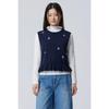 Frill Hem Knit Vest Bakv05611