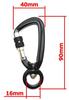 FregocS Carabiner with Screw Convenient Set of 500kgf Black CAAL04sw Swivel, Lock, 2, (5KN), Duralumin, (For Climbing, Mountaineering, Outdoors,