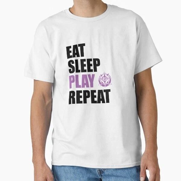 New World Eat Sleep Play Repeat Classic Tshirt Made In Usaaus Tshirt S2xl S