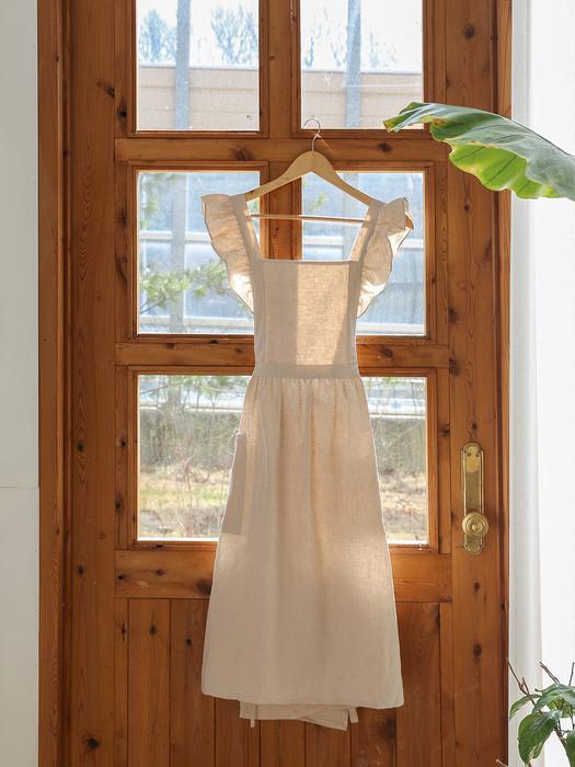 sosomoso French Ripple Apron - Natural Sosomoso French Ripple Apron - Natural