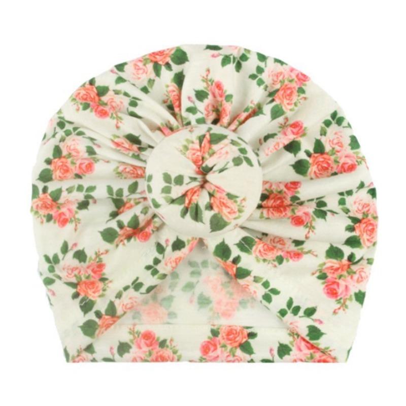 New baby pullover hat, cute printed donut children's hat, thin comfortable baby fetal hat