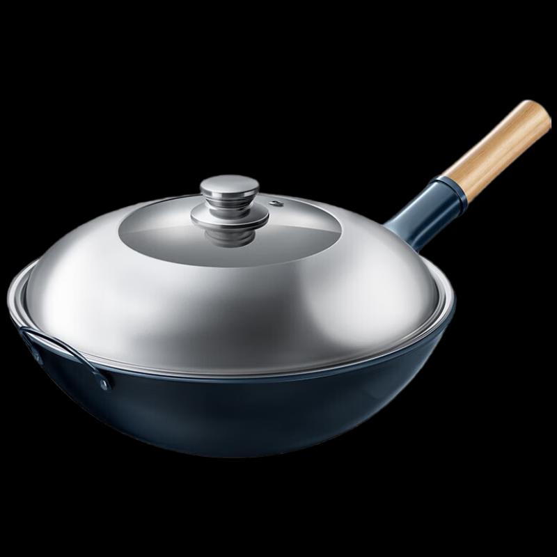 Wutuo Stainless Steel Round Bottom Stir-Fry Wok