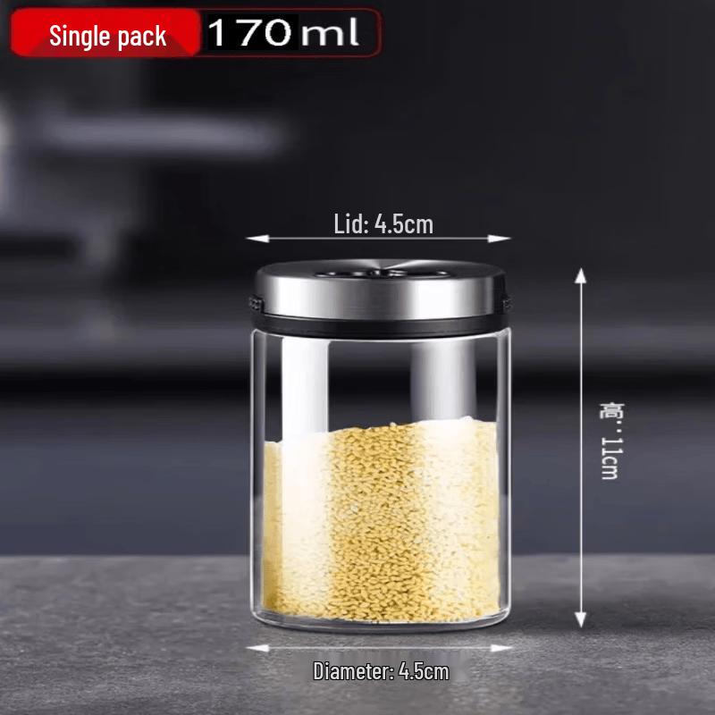 Ruhan Glass Seasoning Shakers (4-Pack)